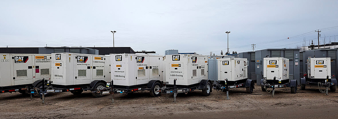 Finning's fleet of natural and diesel gas generators are ready for rent