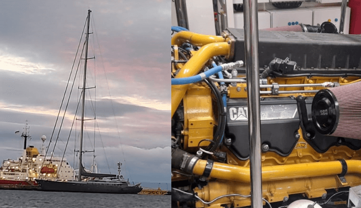 Punta Arenas brindó servicio al yate con el mástil de barco más alto del mundo