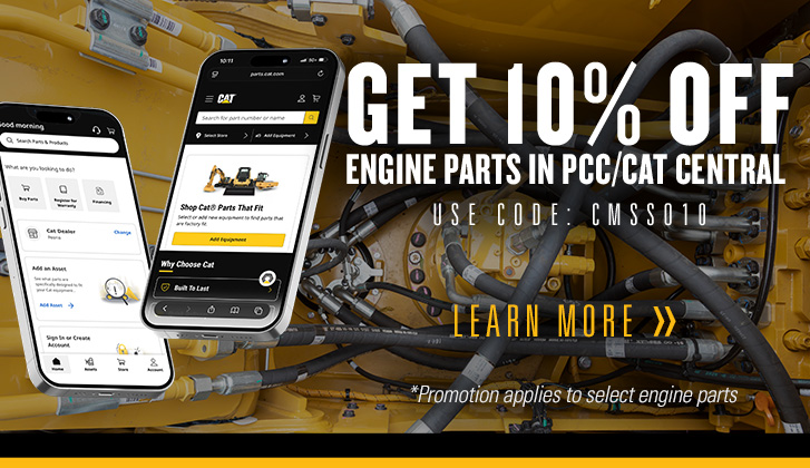 Get 10% off on engine parts in PCC and Cat Central