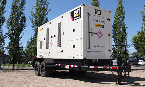 A Finning generator sits ready for rent