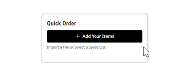 quick order