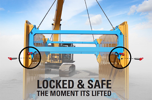 GroundWorks Trench Shoring System locked in place