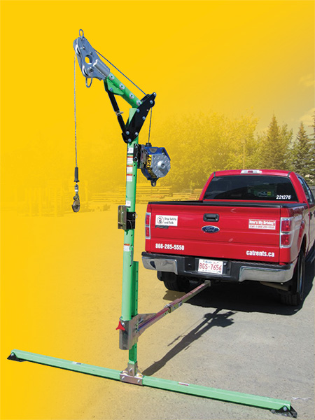 Davit Arm being set up