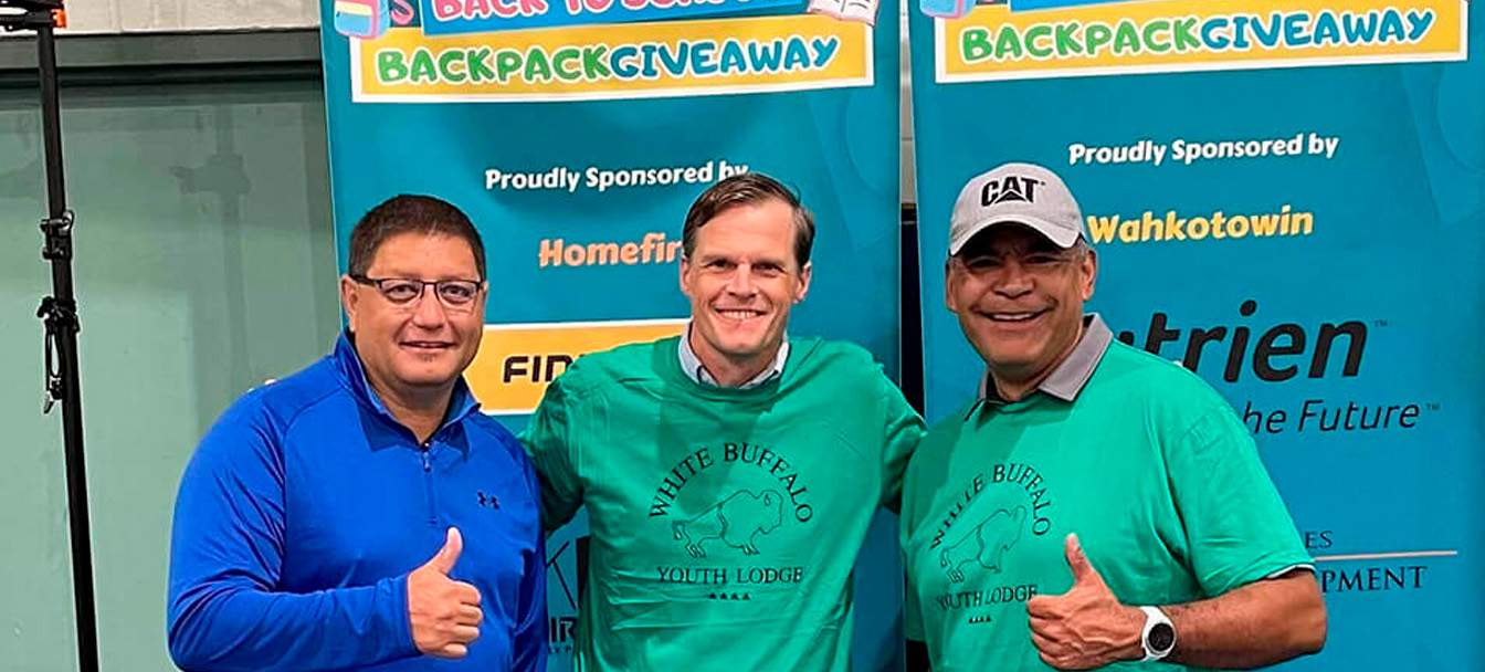 Finning volunteers make a difference at the Saskatoon Tribal Council's Backpack Giveaway