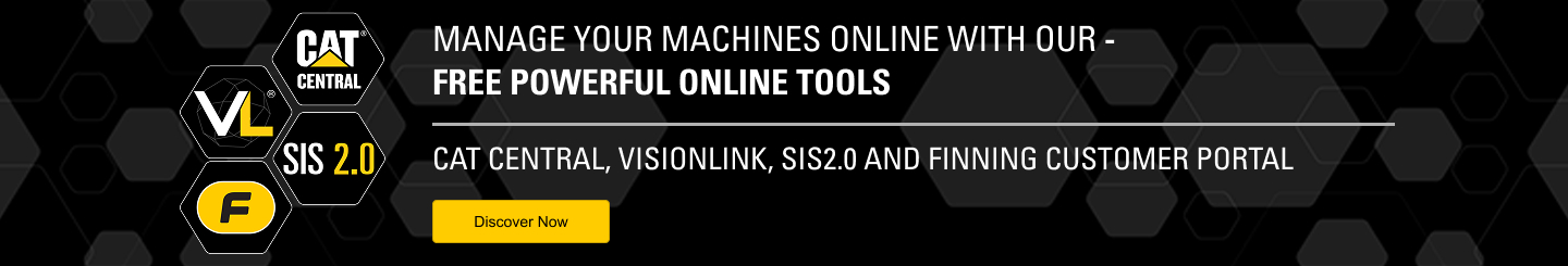 Manage your machines online for free with Cat central, VisionLink SIS2.0 and Finning Customer Portal