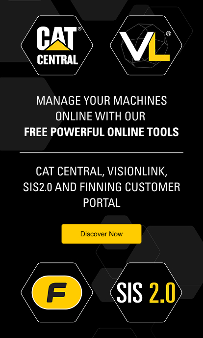 Manage your machines online for free with Cat central, VisionLink SIS2.0 and Finning Customer Portal