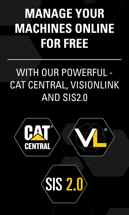 Manage your machines online for free with Cat central, VisionLink and SIS2.0