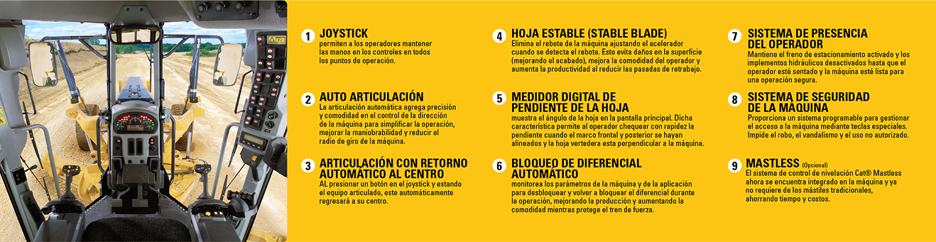 Motoniveladoras - tecnologias incorporadas