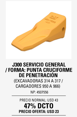 J300 Servicio General / Forma: Punta Cruciforme de Penetración 