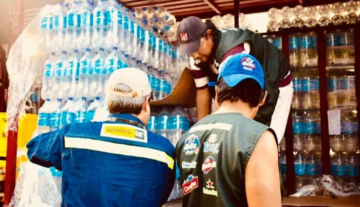 Finning presente en campañas de solidaridad pro Chiquitania