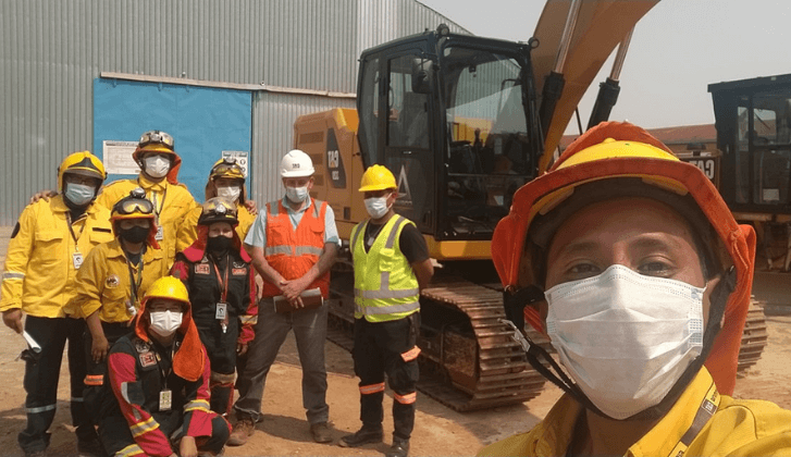 Finning Bolivia realiza capacitación a bomberos/as 